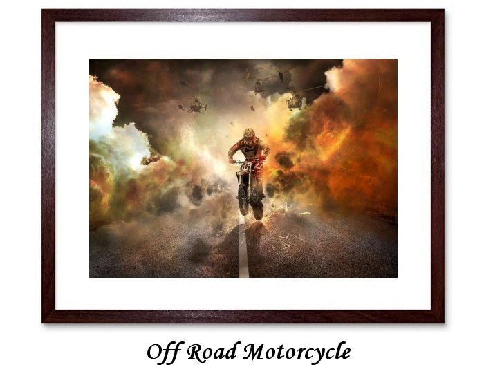 Off Road Motorcycle Framed Print